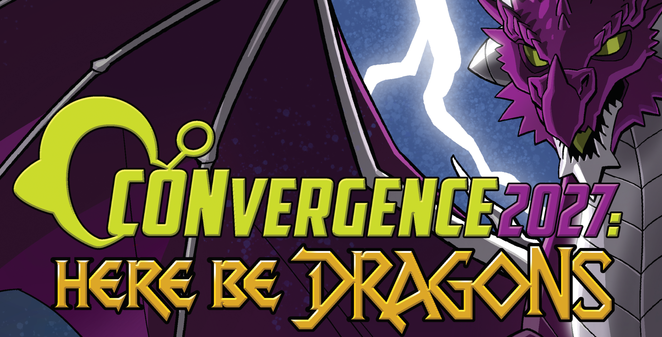 CONvergence 2027: Here be Dragons logo